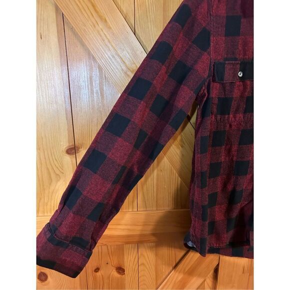 Kenneth Cole Flannel Shirts Red And Black Size Medium Pockets Long Sleeve (0483) - Picture 3 of 6